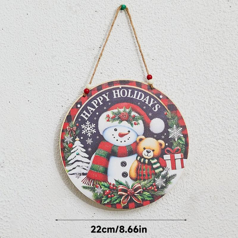 Xmas Tree Hanging Decoration, Wood Crafted, Christmas Ornaments, Fun Party Scene Props, Festive Gift