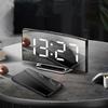Mirror Digital Alarm Clock Temperature Date Night Mode Snooze USB Powered Always On Table Clock 12/24H Anti-disturb LED Clock