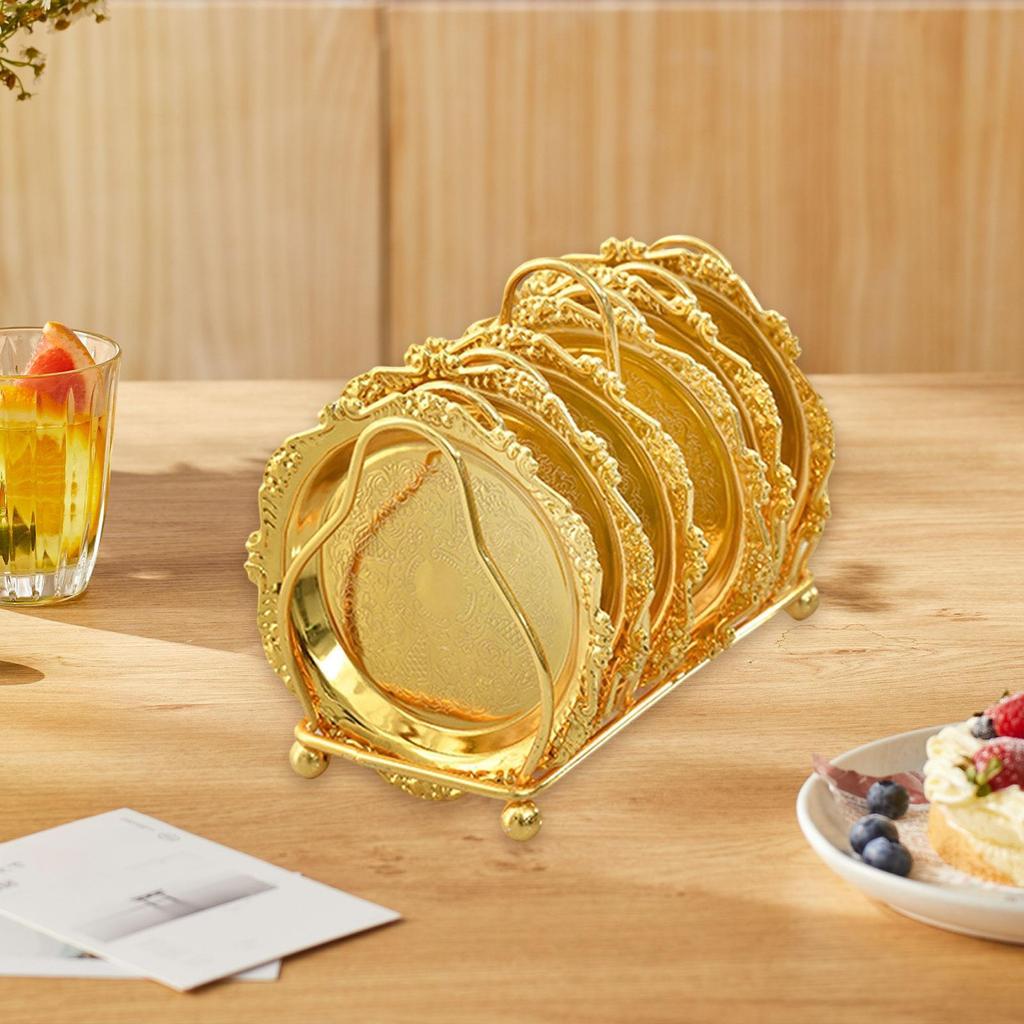 6 Pieces Fruit Plate Nordic Fruit Snack Plate Cupcake Stand Dessert Display Stand for Living Room Celebration Party Entertaining