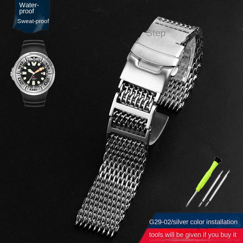 Cinturino di alta qualità 22 mm per Citizen BJ8050-08E Acciaio Inossidabile Attacco Anse Modificato Piccolo/Piccolo Mostro Cinturino da Polso