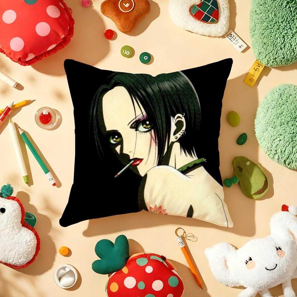New Arrival N-Nana Anime Cushion Cover Plush Fabric Soft Double-Sided Printed Sofa Warm Winter Home Gift Pillow Cover