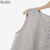 ZANZEA Womens Sleeveless Tank Tops and Shorts Summer Two Piece Sets