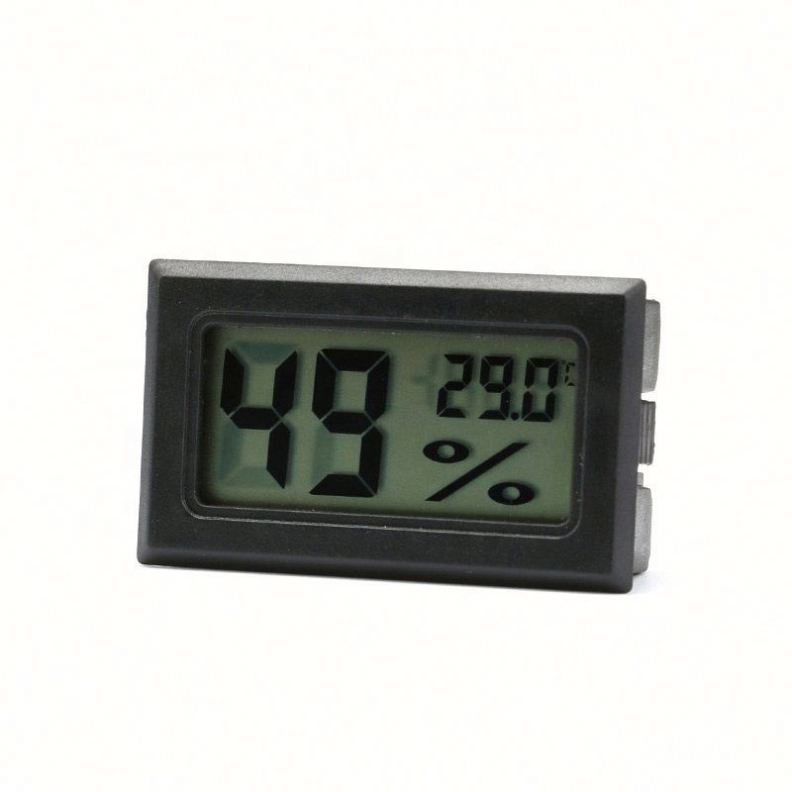 Built-in Probe Temperature Sensor Humidity Black Square Electronic Thermo-Hygrometer Mini LCD Digital Thermometer Hygrometer Standard