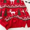 Herbst Winter Damen College Stil Gestrickter Weihnachts Rentier Pullover Oberteile für Mädchen