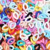 50Pcs 23×16.5mm Multicolor Acrylic Link Chain Buckle Beads For Necklace Phone Chain Connector Clasps DIY Jewelry Accessories