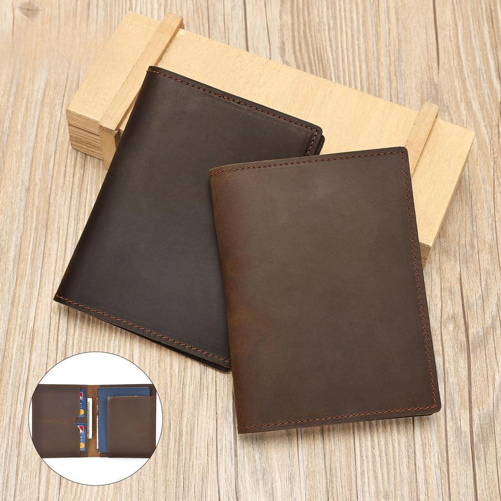 Men's Wallet, Genuine Leather, Crazy Horse Leather Wallet, Card Bag, Multi-color Wallet