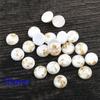 New Fashion 40pcs 8mm 10mm 12mm White Colors Built-in Metal Foil Flat Back Resin Cabochons Cameo