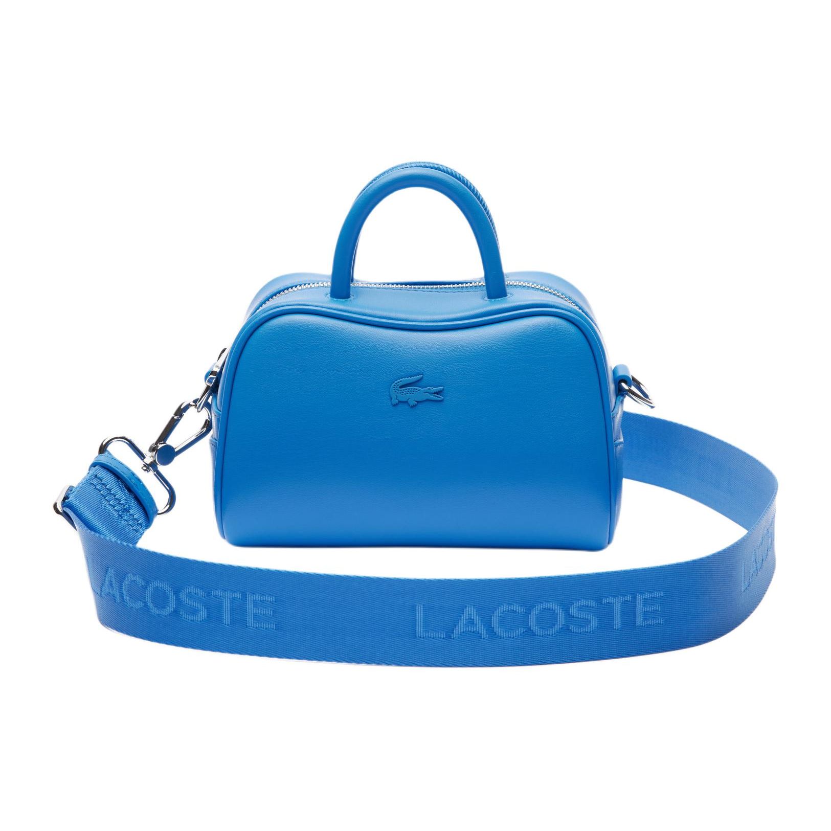 Lacoste Fashion Solid Color Casual PU Shoulder Crossbody Handbag Small Women handbags Blue NF4498FOL42 Blue,Small