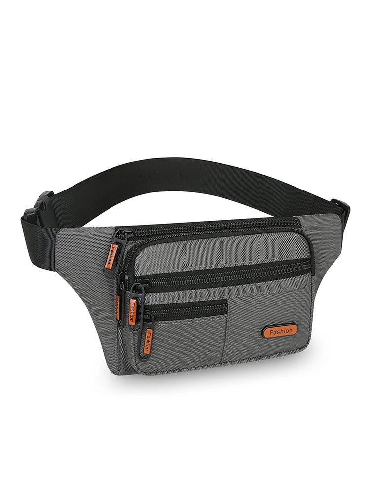 Men's fashiable multi-layer casual waist bag