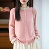 Women's 100% Pure Wool Ruffle Edge Cardigan - Autumn Loose Knit Cashmere Sweater