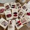 Red Hairpins Fabric Plaid Bangs Side Clip Hairpin Hair Clip Cute Cartoon Barrettes Headwear Children's Hair Accessories Hairgrip