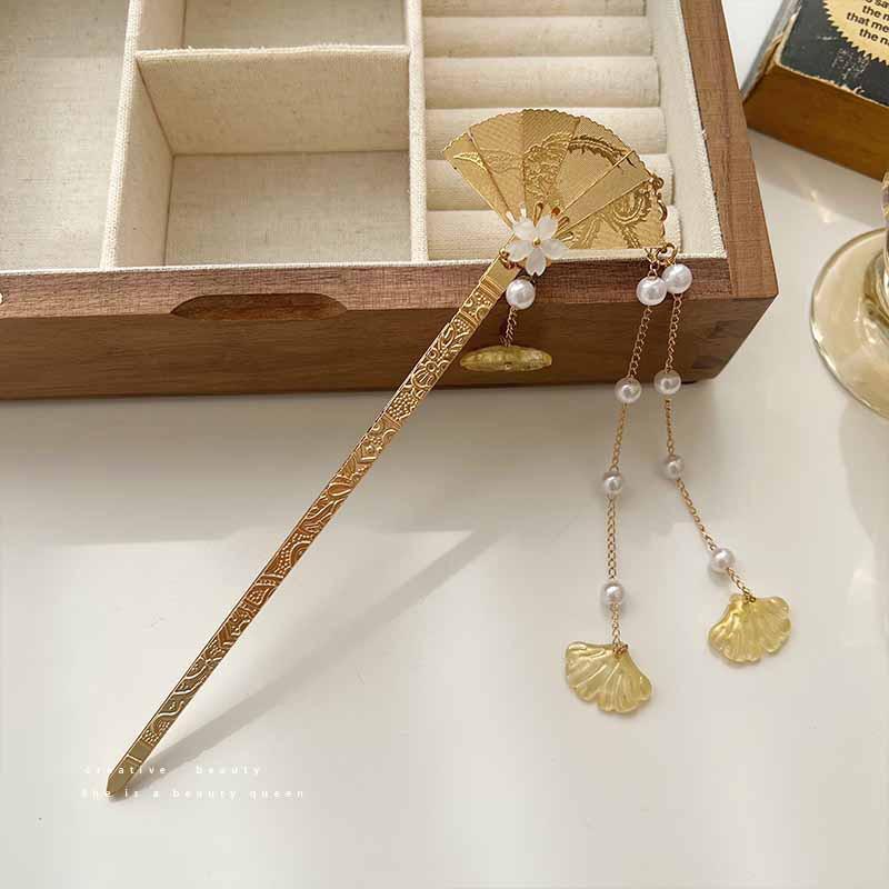 Exquisite Vintage-Inspired Tassel Hairpin for Women - Elegant Hanfu Cheongsam Style Headdress