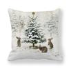 Peach Skin For Sofa Santa Claus Christmas Decor Tree Gift Pillow Pillowcase Cushion Cover Ornament