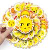 50 Cartoon Sun Stickers: Waterproof Decoration for Kids' Water Bottles & Computers