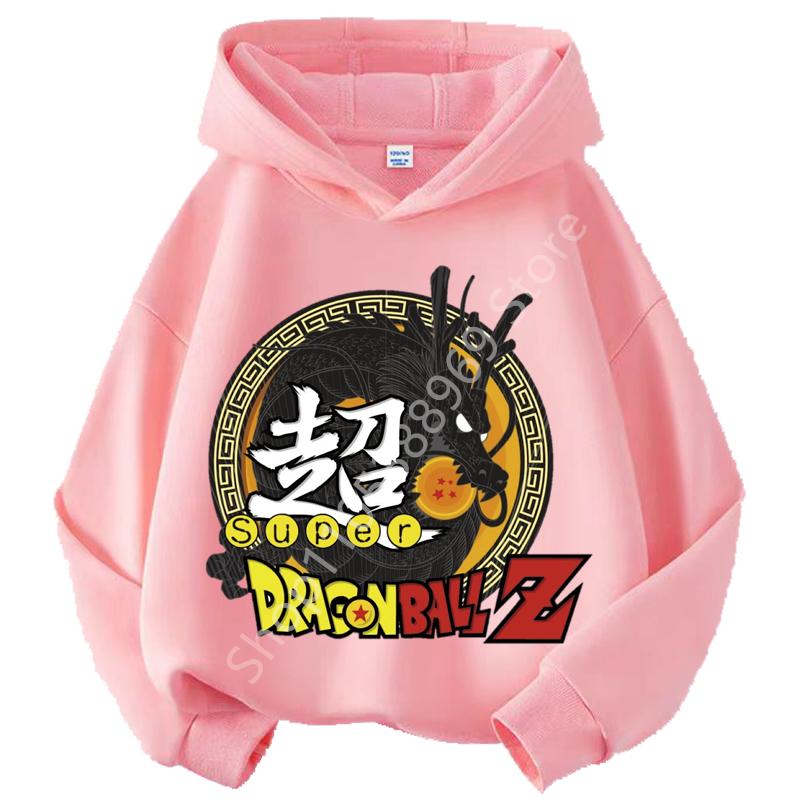 Dragon Ball Chibi Characters Kids Hoodie 100-160 Size 3-12 Years Boys Casual Sporty Children's Sweatshirt