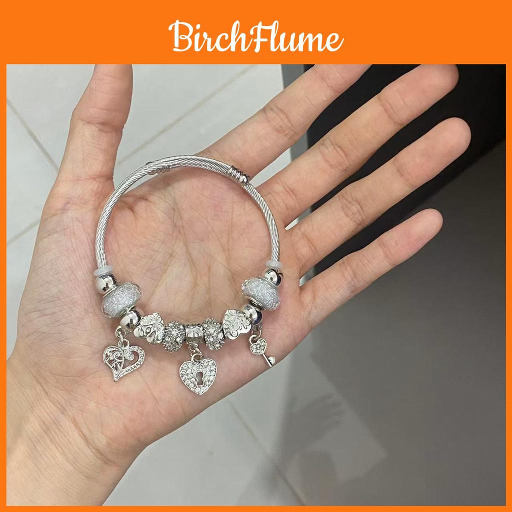 Bracelet With Heart Pendant For Women Stainless Steel Adjustable Heartshaped Jewelry Summer