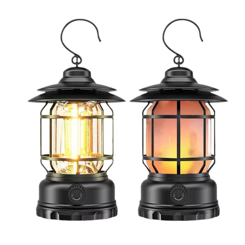 Vintage Flame Effect Outdoor Camping Lantern