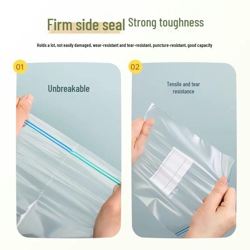 Food-Grade Self-Sealing Double-Layer Storage Bag for Fridge/Freezer - Keeps Fruits and Snacks Fresh