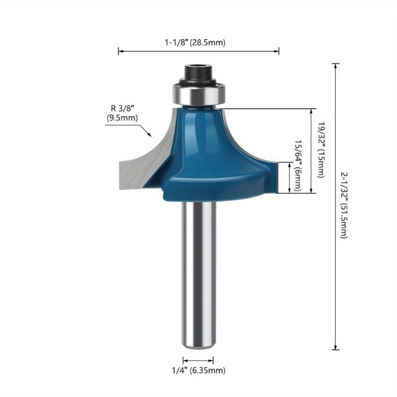 15 Pcs/Set 1/4 Shank Router Bit Set Woodworking Edge Trimming Straight Face Milling Cutter for Wood CNC Tungsten Solid Cutter.