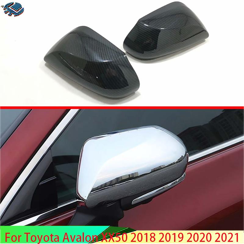 For Toyota Avalon XX50 2018- ABS Chrome Door Side Mirror Cover Trim Rear View Cap Overlay Molding Garnish