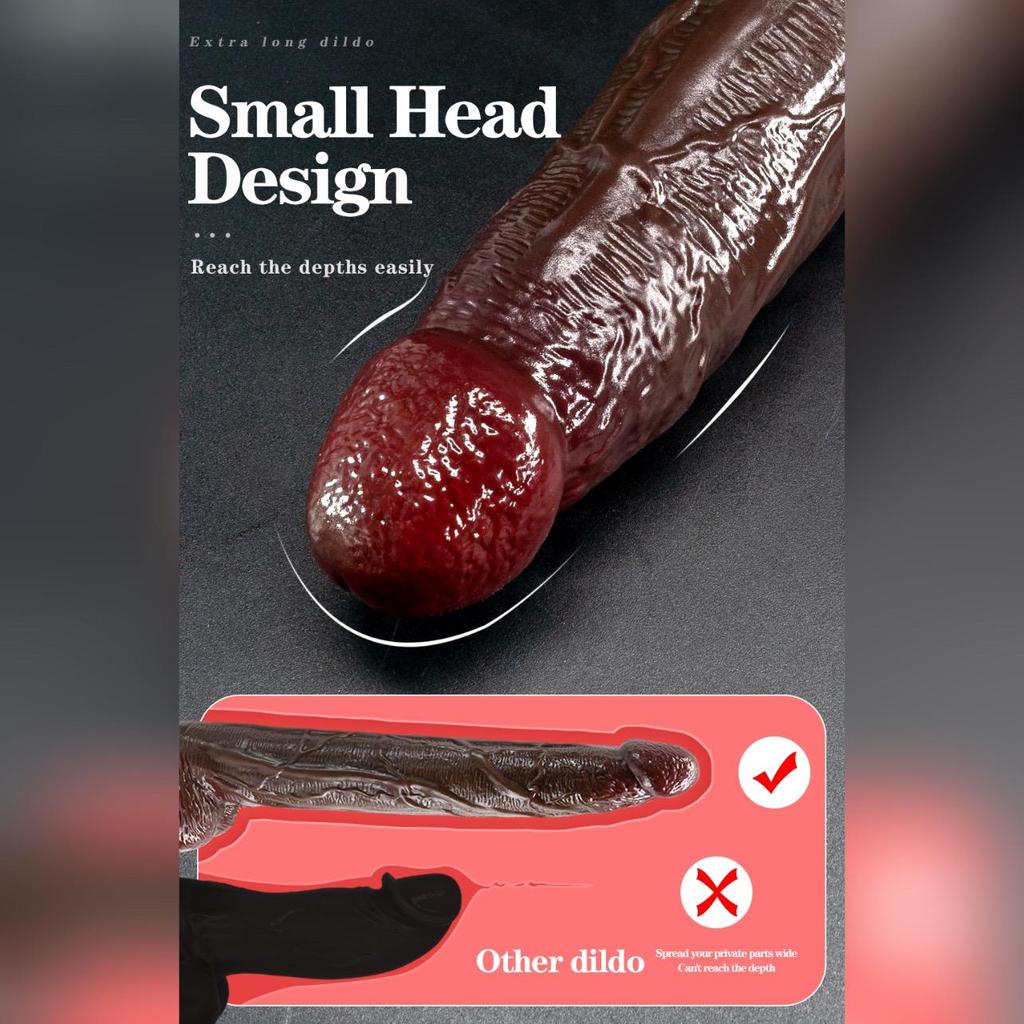 Giant Super Soft Realistic Dildo with Blue Veins & Balls – Extra Long Silicone Anal Plug for Women, Flexible Thick Penis Adult Sex Toy