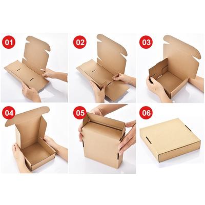 20 Pcs Brown Paper Box Extra Hard High-Grade Box Kraft Packaging Carton Wedding Party Gift Chocolate Candy Event Gift Box