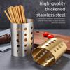 Stainless Steel Chopstick Holder Drainage Holes Round/Oval Tableware Drainer Space-saving Higher Bottom Chopstick Drying Racks