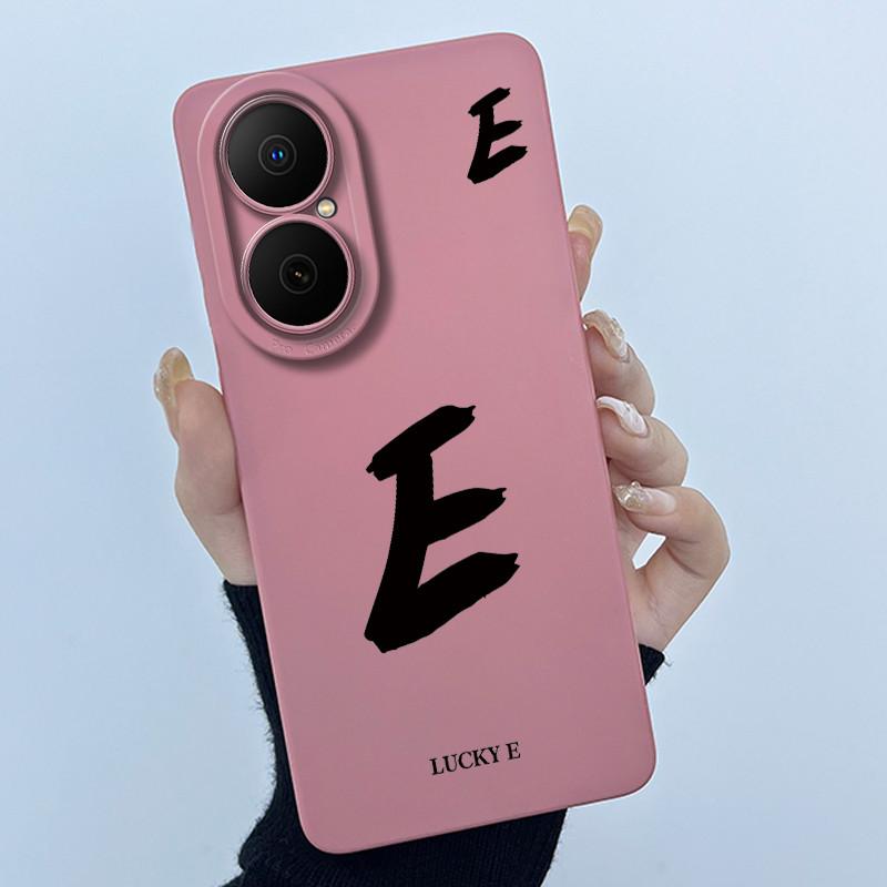 For Huawei Nova Y73 4G Lucky Initial Letter Phone Case For Huawei Nova Y73 NovaY73 4G Soft Silicone Back Cover Shockproof Bumper