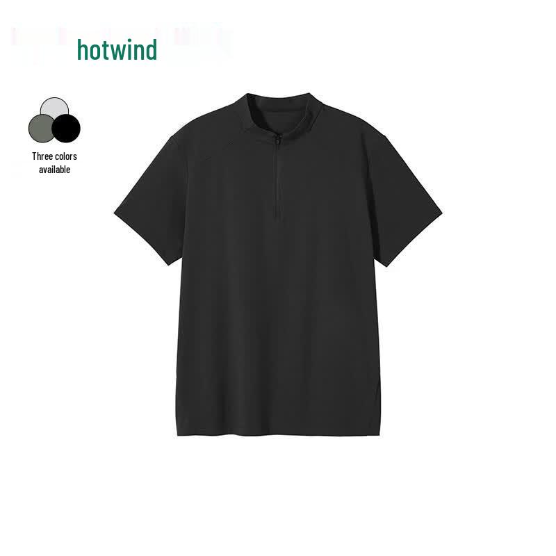 Hotwind Men s Short-Sleeve Stand Collar Polo Shirt XL