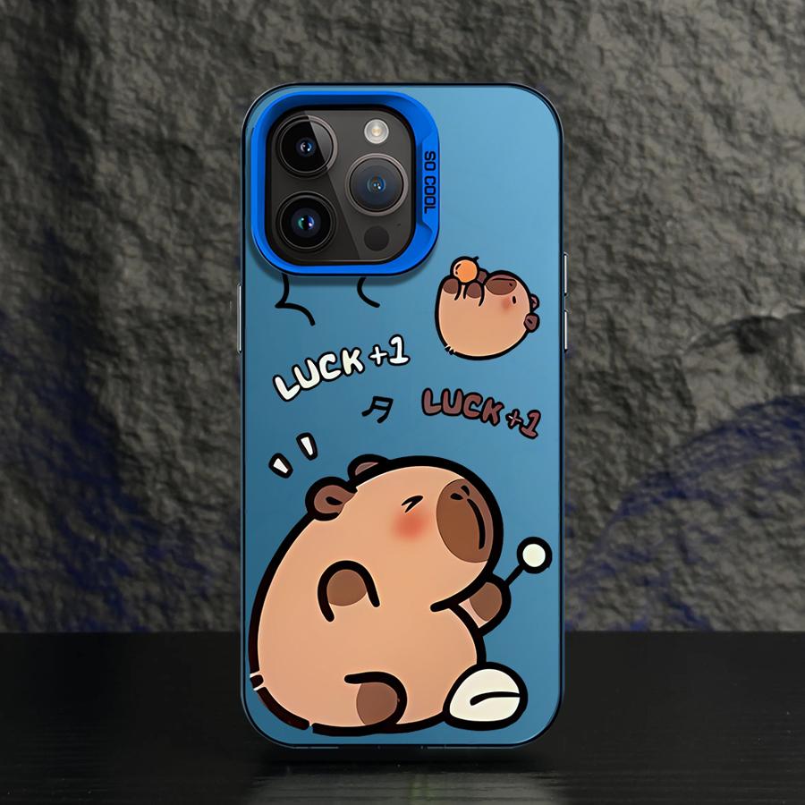 

Soft Shell Phone Case for iPhone 14 15 16 Plus 16e 11 12 13 Pro Max 17 Air Cute Capibala iPhone 16e