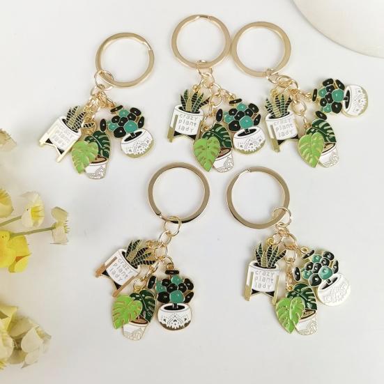 Keychain Botanical Design Cactus Pendant Key Chain Bag Key Keyring Small Decorative Plant Accessory Plant Enthusiast Gift