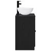 Bathroom Furniture Set Black Oak Engineered Wood