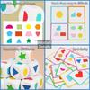 Kid Geometric Dice Set Board Memory Games Shape Colour Matching Sorter Stacking Blocks Montessori Puzzle Sensory Boy Toy Gift