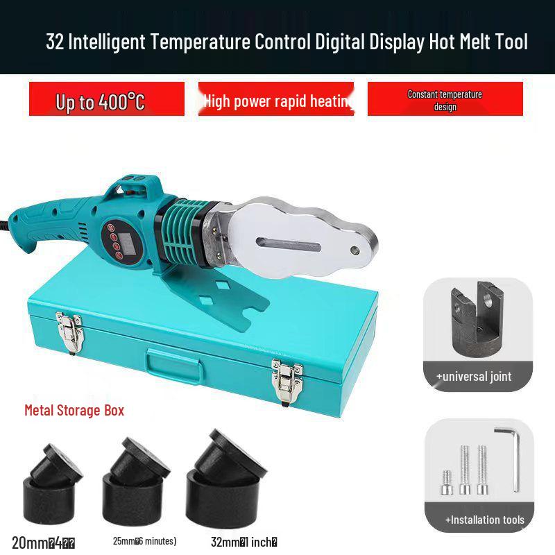 PPR PE Hochleistungs-Digitalanzeige Heißschweißwerkzeug mit einstellbarer Temperatur für Installateure