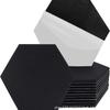 12-Piece Hexagonal Polyester Fiber Sound-Absorbing Panels - Cork Board Alternative