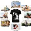 Dark Style Witch & Cool Girl Comic Print Top Trendy Subculture Casual Crew Neck T-Shirt Pure cotton T-shirt