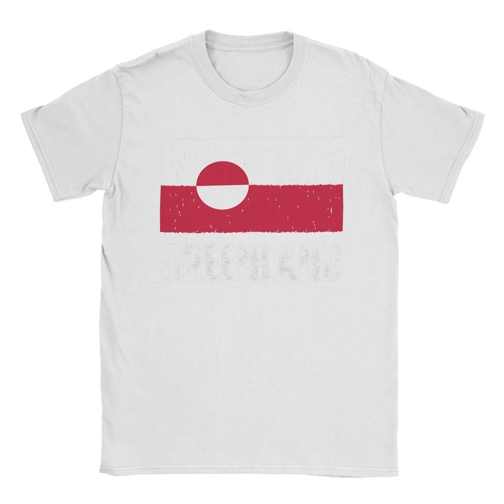 Greenland Flag Vintage T Shirt Summer  Hipster T Shirts Men Cotton O Neck Plus Size 5XL Clothing Short Sleeve Vintage Tshirt
