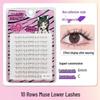 10-Row Autumn Leaf & Sunflower Faux Eyelashes - Flat, Glue-Free