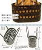 Nishiki Bamboo Basket Bag, Perfect for Yukata and Jinbei, with Detachable Drawstring, Large Capacity Handbag (Red901)