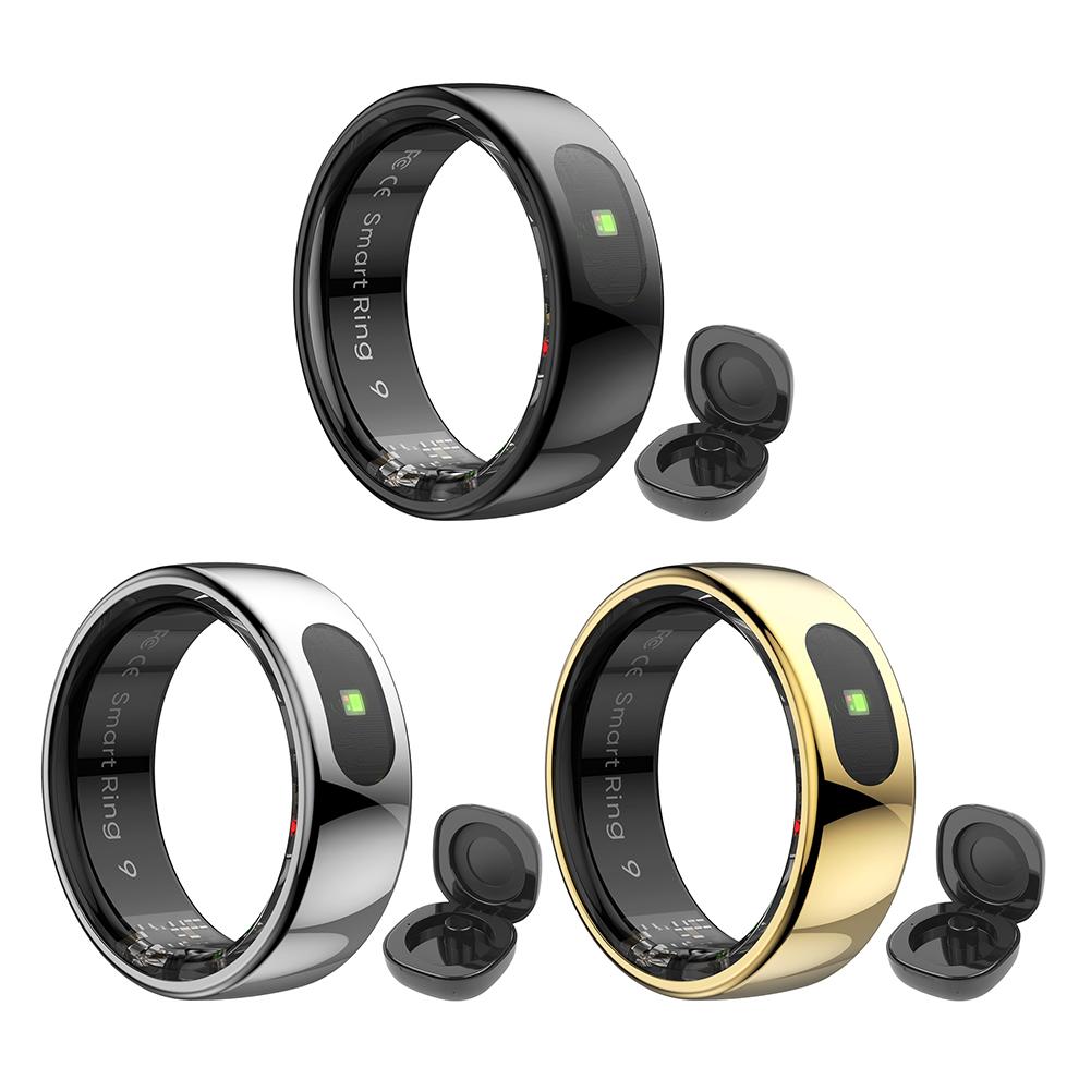 Smart Ring R08 Womens Men Electronic Smartring Blood Oxygen Health Monitor Sleep Tracker 5ATM Waterproof Fitness Tracker