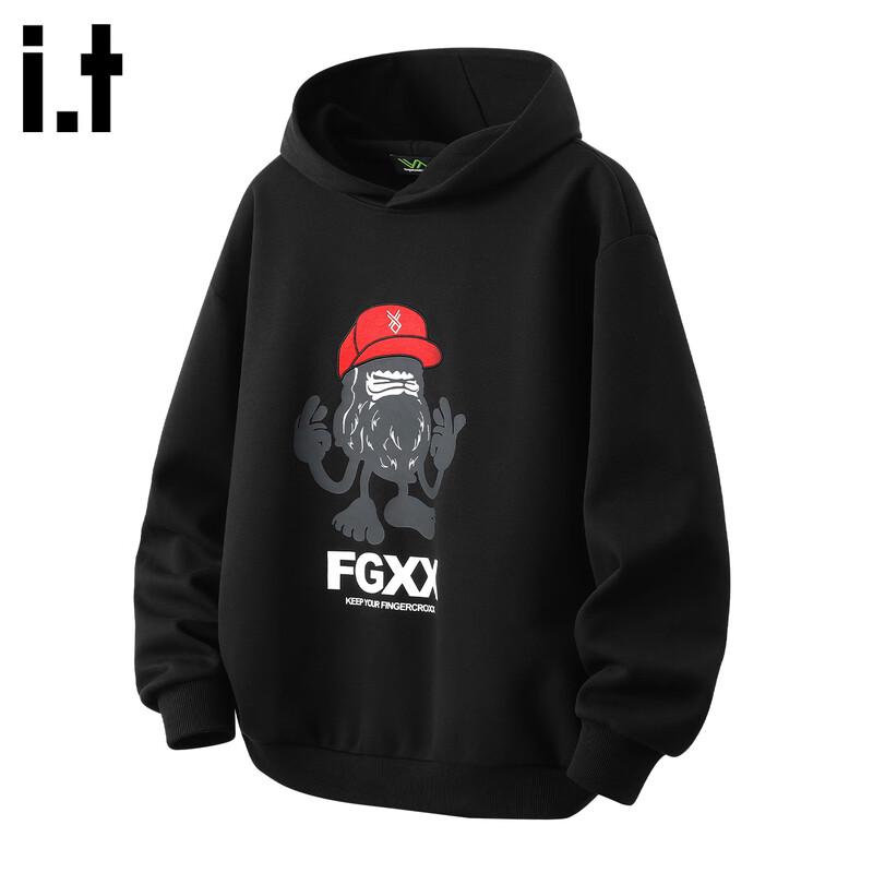 Fingercroxxit Men's Heavyweight Street Style Hooded Sweatshirt