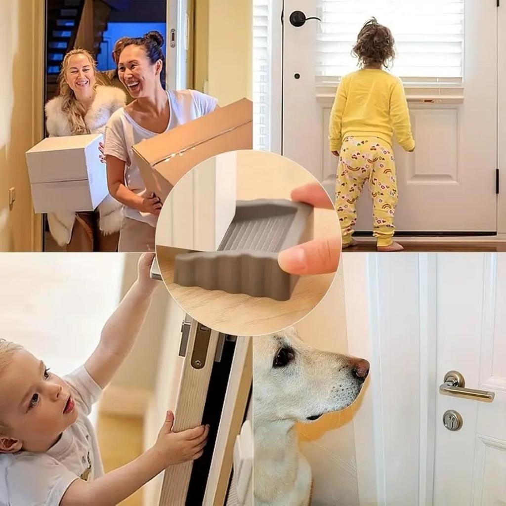 Safety TRP Door Stop Block Wedge Stop Door Stopper Home Offices Door Rear Retainer Impact Stopper No Drill Stops