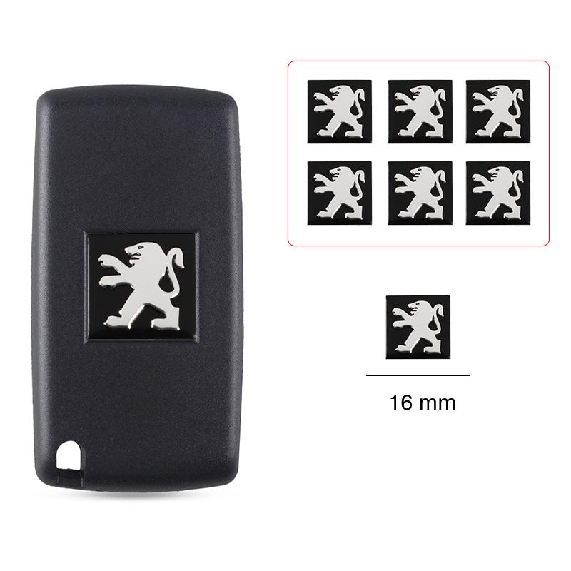 Car Remote Key Sticker Aluminum Emblem Decoration Decal For Peugeot 5008 408O 308 Landtrek 208 2008 3008 Rifter 508 301 108 608