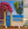 European Landscape Shower Curtain Waterproof Bathroom Curtain Polyester Fabric Bath Curtains 3D Printed With Hooks Bath Screen