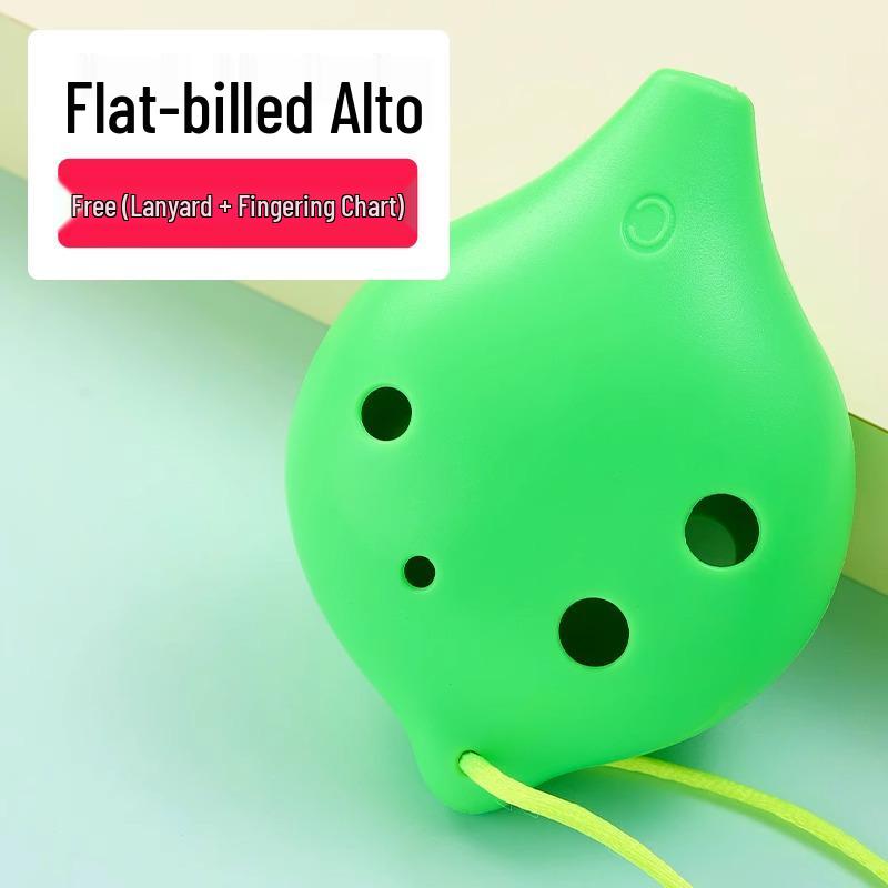Durable, Easy-to-Play 6-Hole Alto Ocarina for Kids – Beginner's Resin Mini Instrument