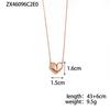 CARLIDANA Irregular Texture Heart Love Zircon Pendants for Stainless Steel Gold Plated Fashion Jewelry Necklace for Women