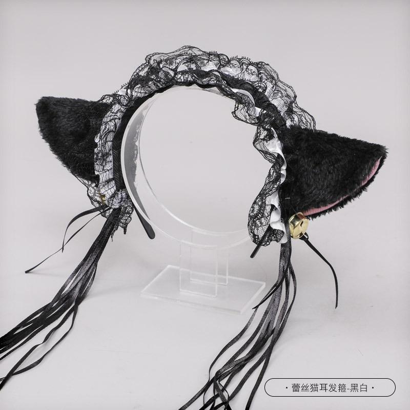 A cosplay prop accessory cat lady hair accessory animal ear maid accessory bell cat ear headband