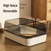 Extra Large Semi-Enclosed Cat Litter Box - Anti-Splash & Anti-Odor