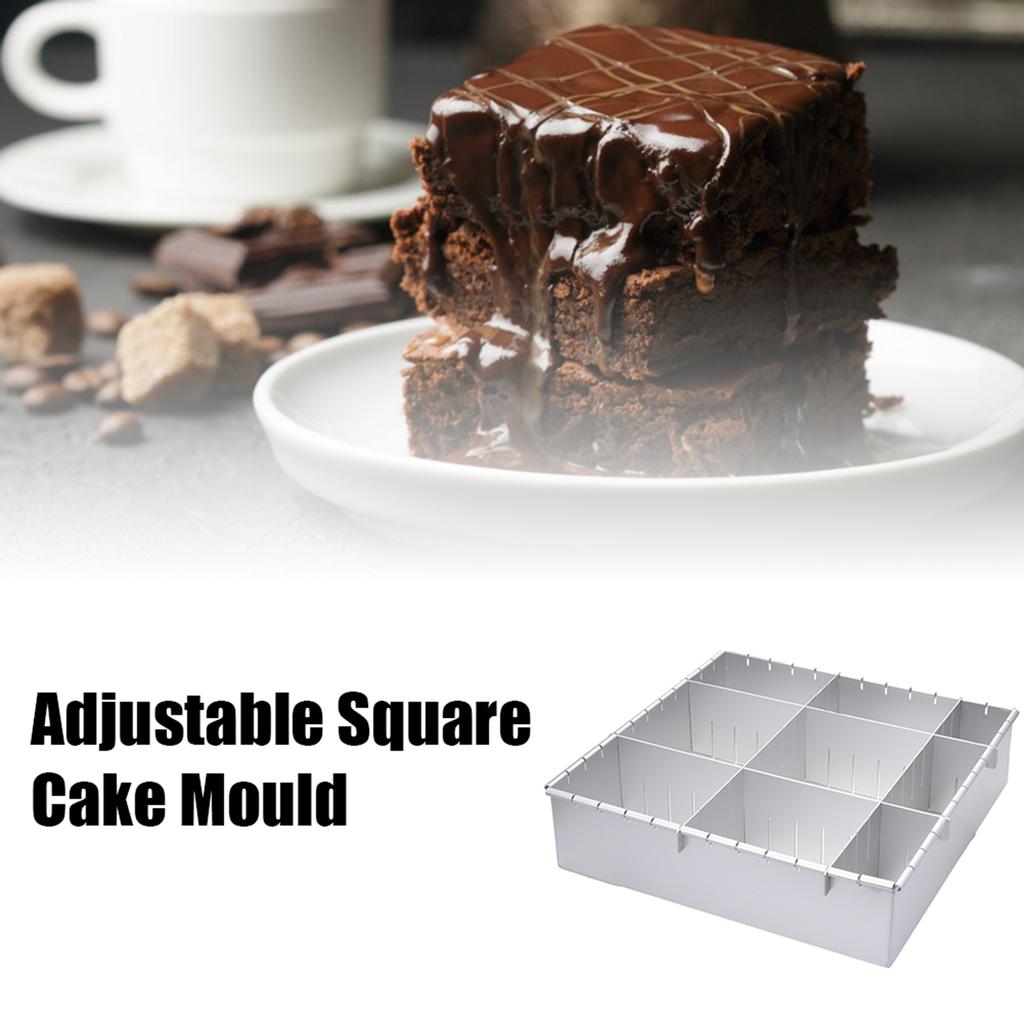 Buy Adjustable Cake Tin Aluminum Square Adjustable Baking Mould at