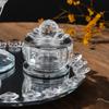 Glass Incense Burner Set, Arabian Holder, with Tong, Attractive, Tabletop Ornament
